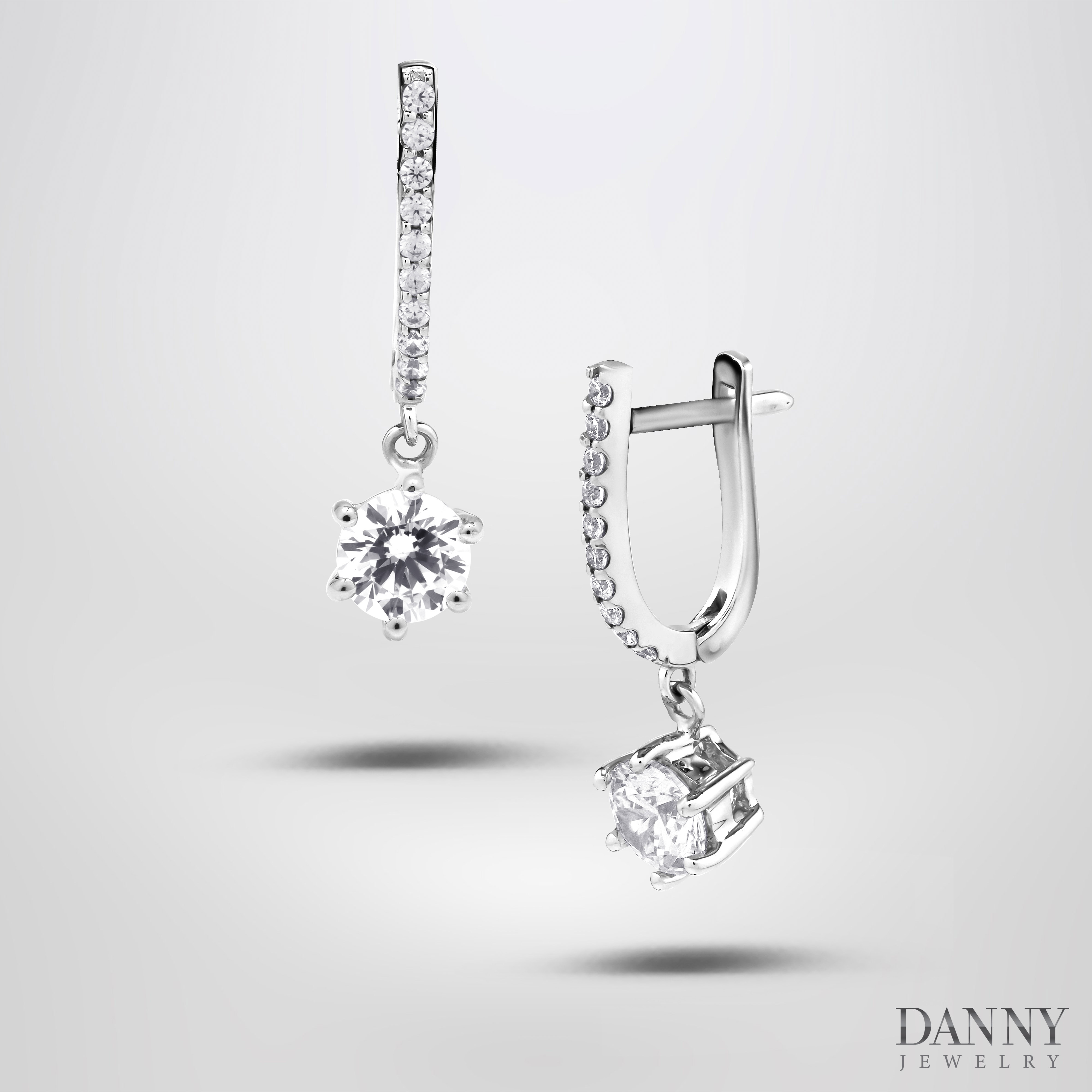 Bông tai đá Cz - Bạc 925 - BT0062