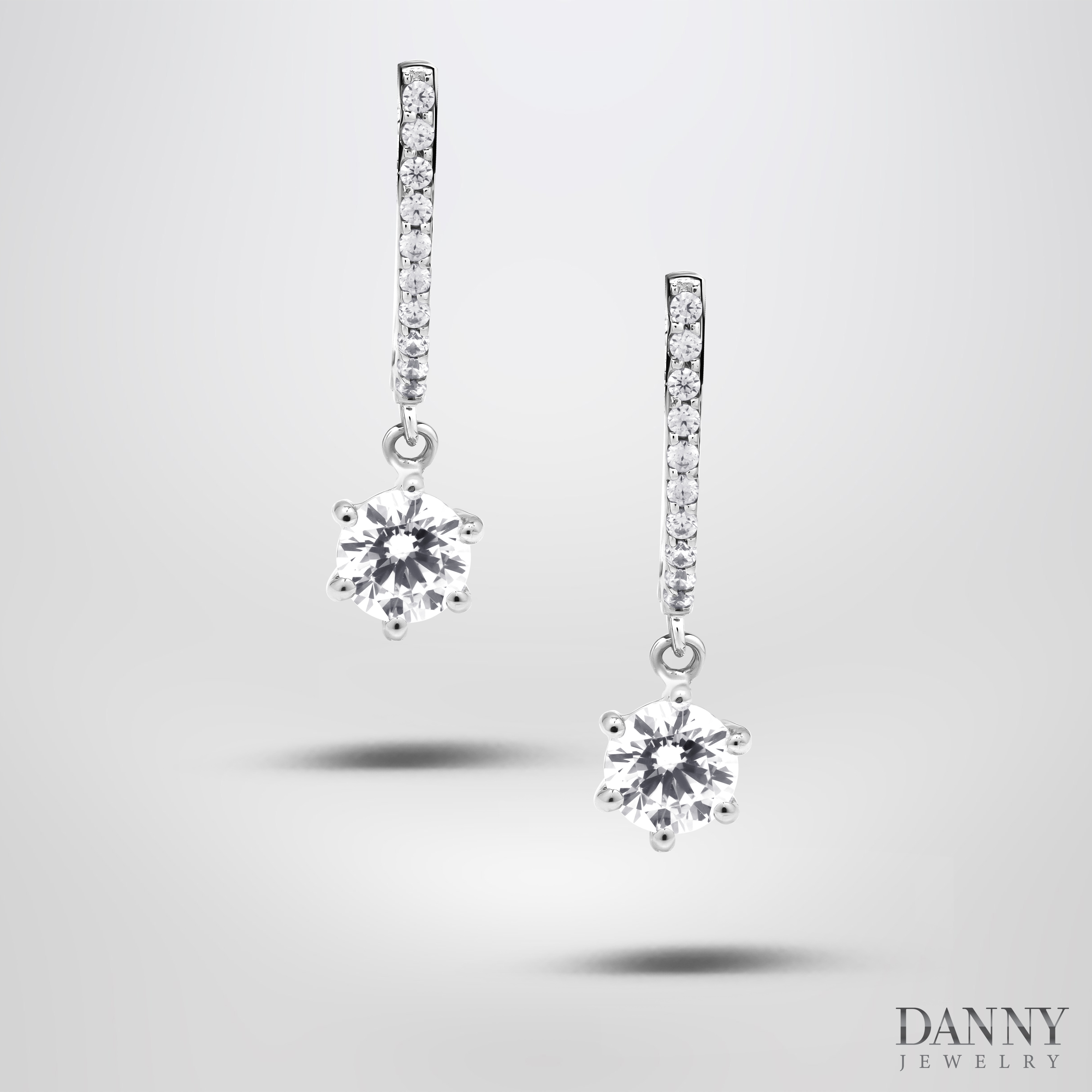 Bông tai đá Cz - Bạc 925 - BT0062