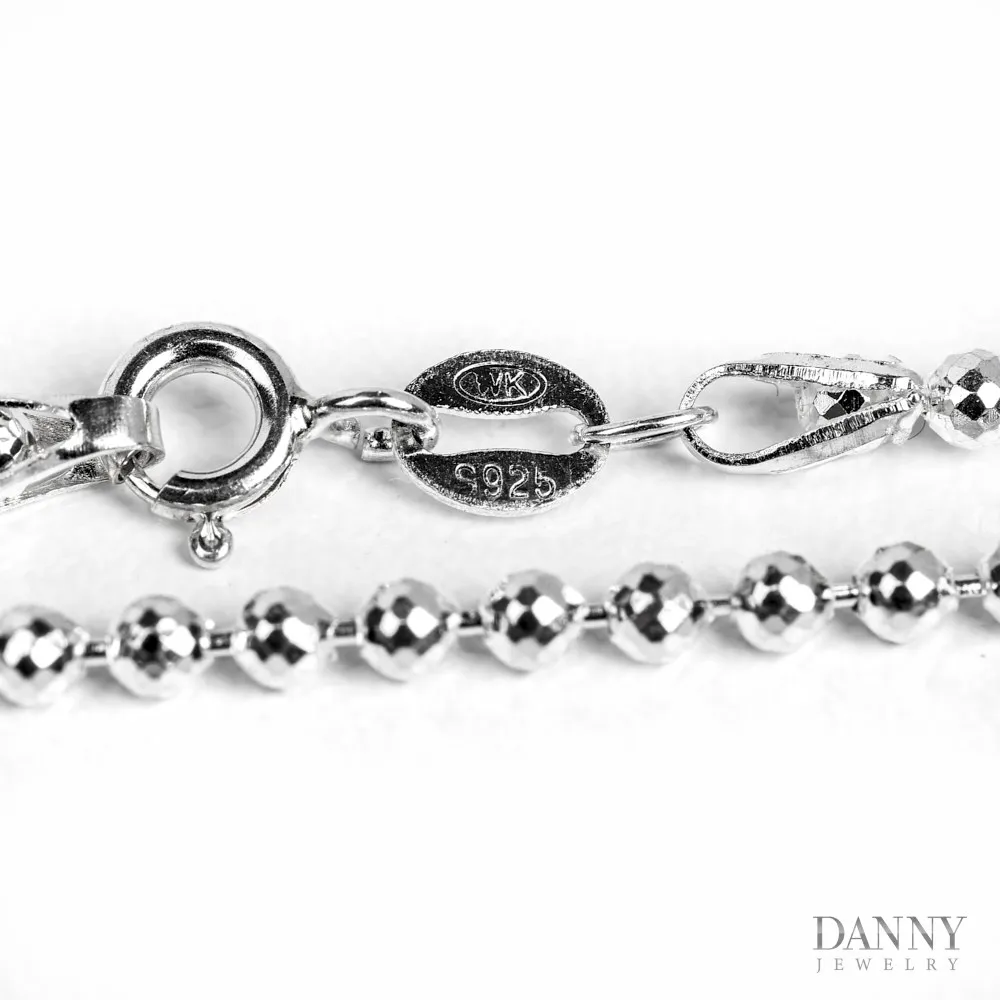 Dây cổ Nữ Bạc 925 Xi Bạch Kim Trang sức Ý AI0Y0001