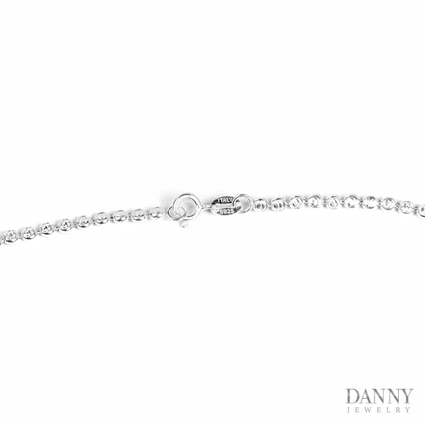 Dây cổ Nữ Bạc 925 Xi Bạch Kim Trang sức Ý AI0Y0025