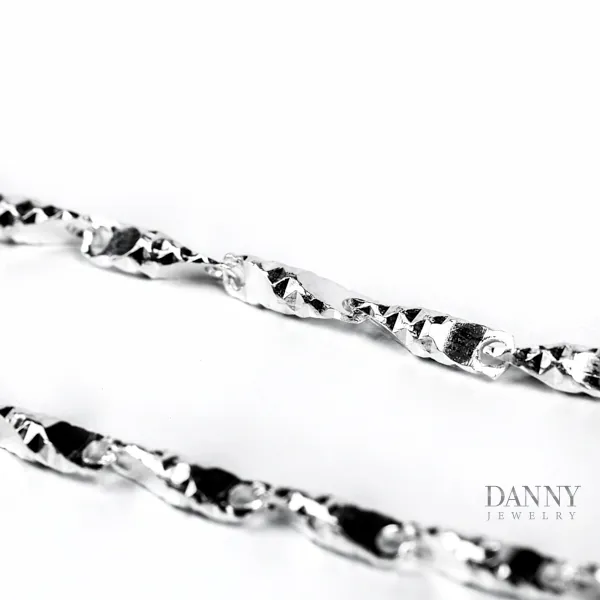 Dây cổ Nữ Bạc 925 Xi Bạch Kim Trang sức Ý AI0Y0031