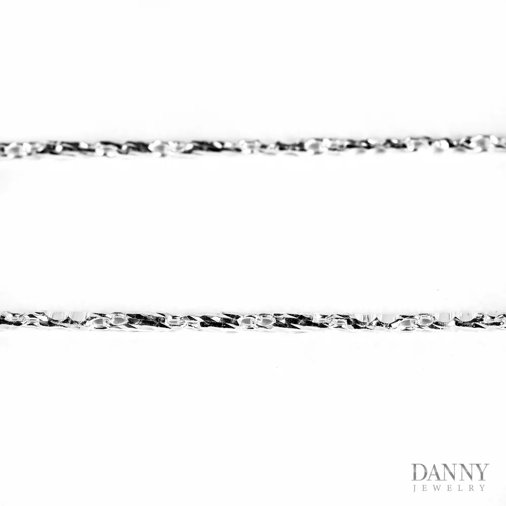 Dây cổ Nữ Bạc 925 Xi Bạch Kim Trang sức Ý AI0Y0039