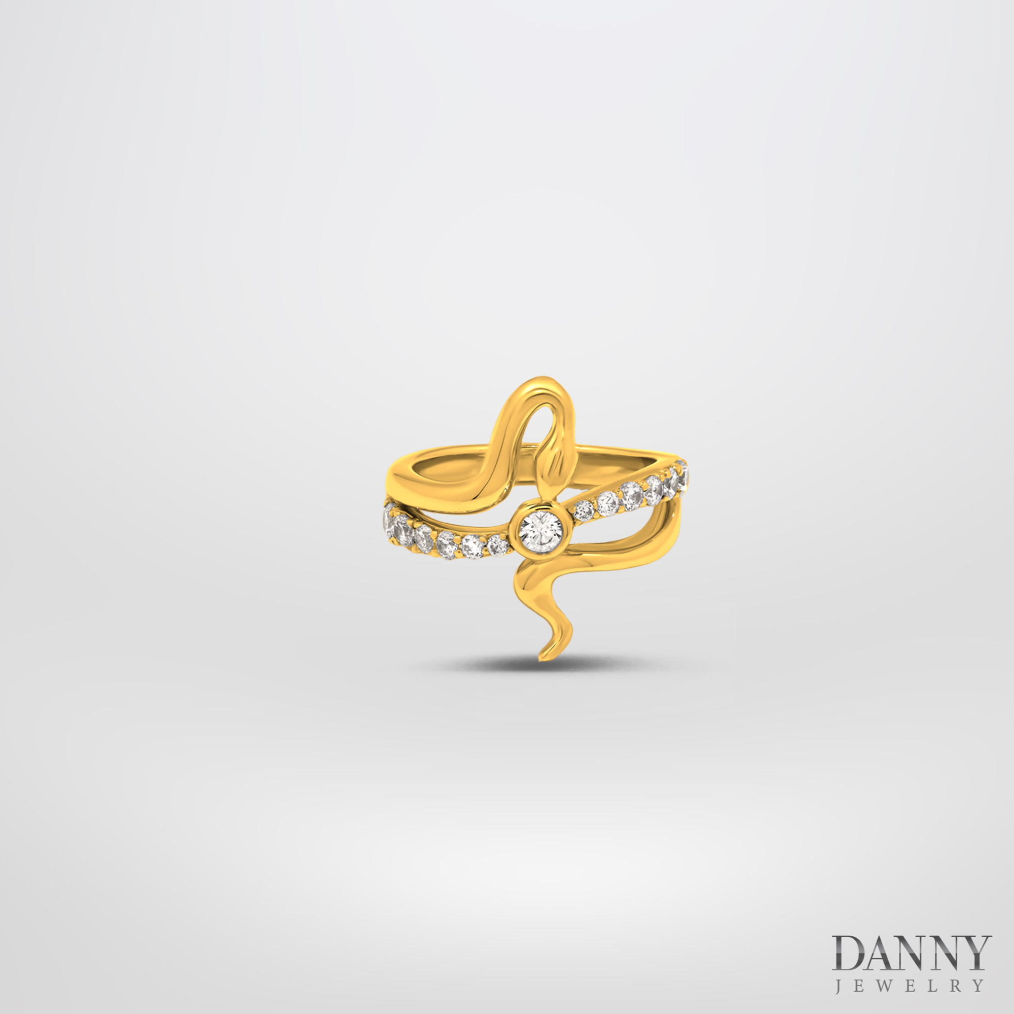 Nhẫn biểu tượng Rắn - Bạc 925 - Xi Vàng 18k - N0097