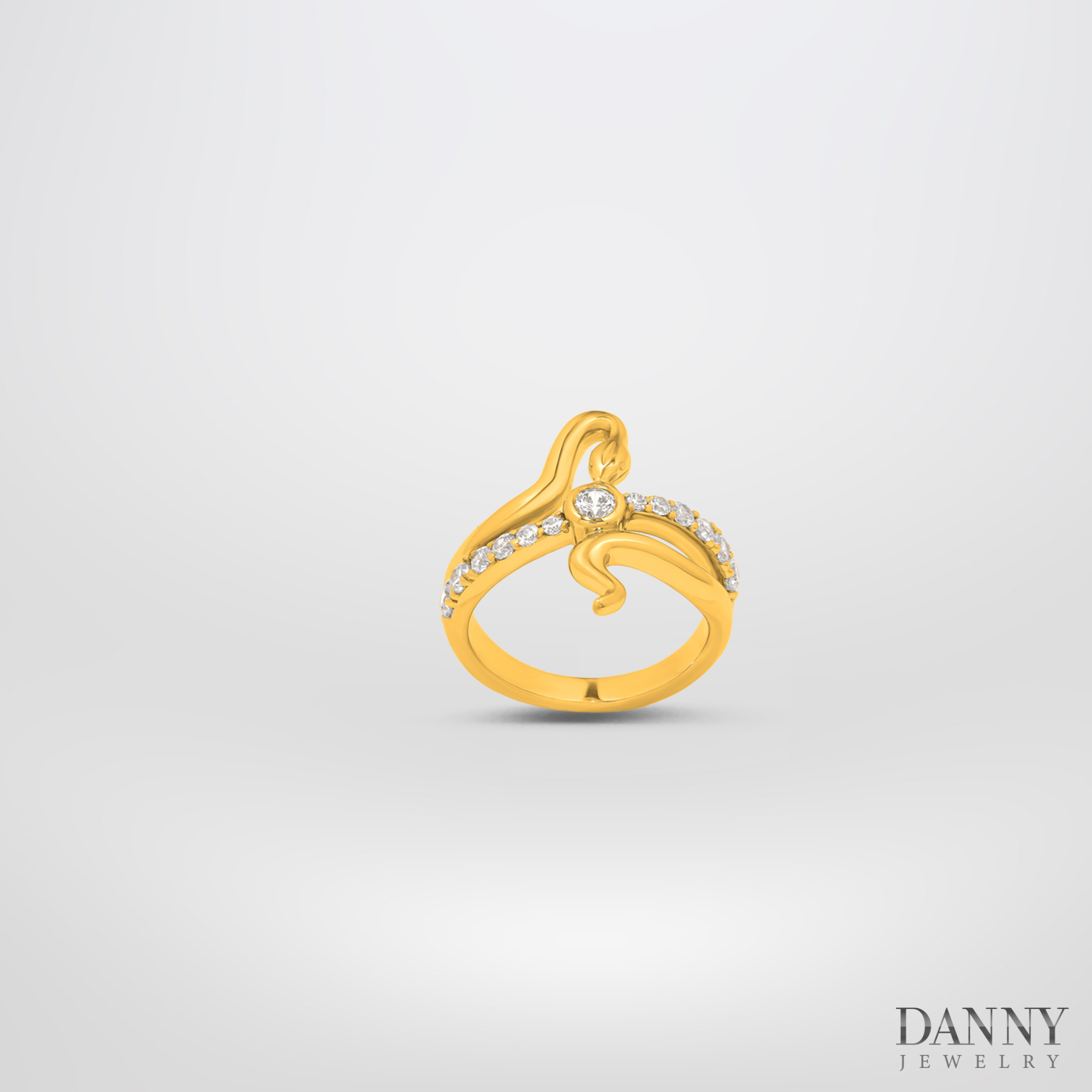 Nhẫn biểu tượng Rắn - Bạc 925 - Xi Vàng 18k - N0097