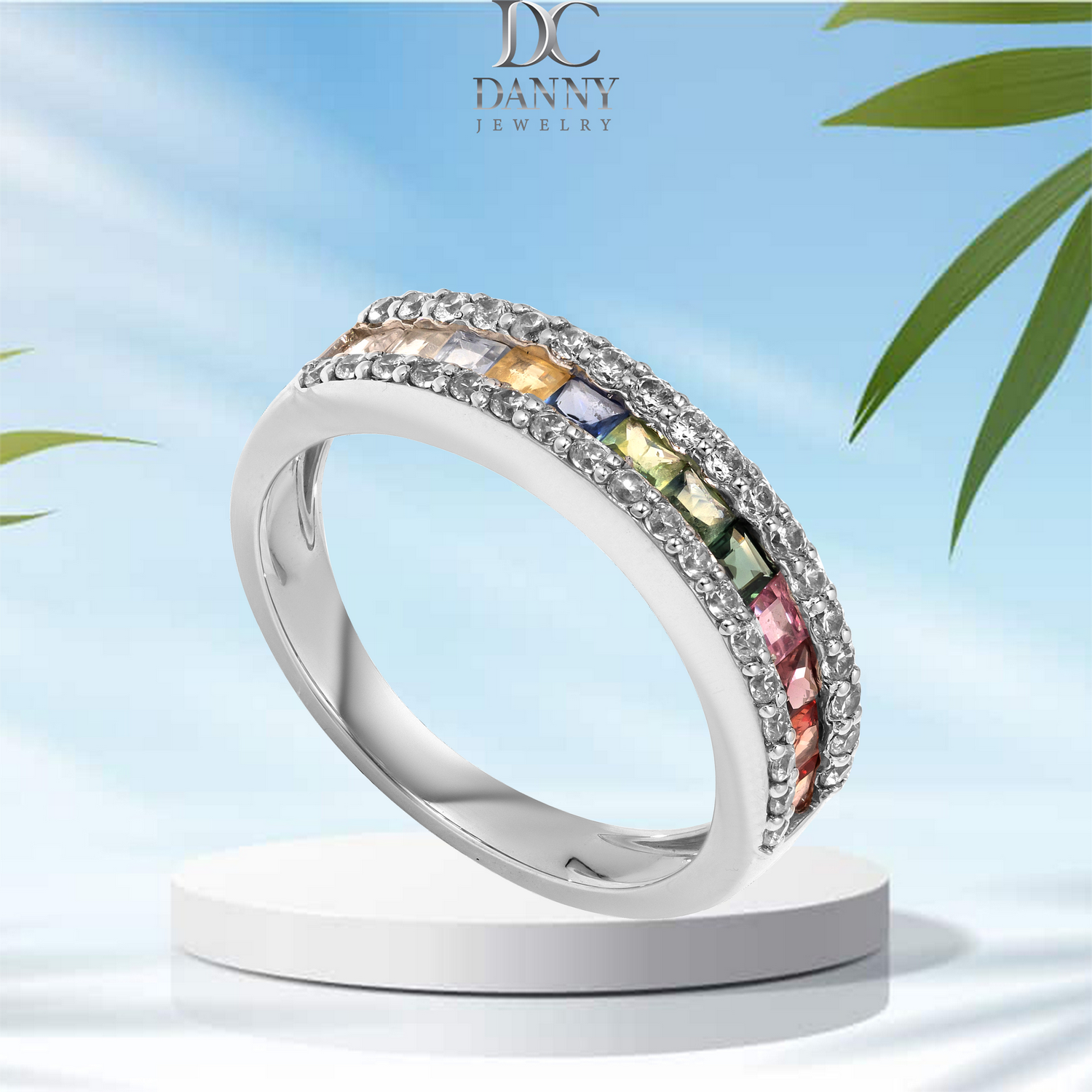 Nhẫn Sapphire lùa 0,60Cts - Cz - Bạc 925 - N0146