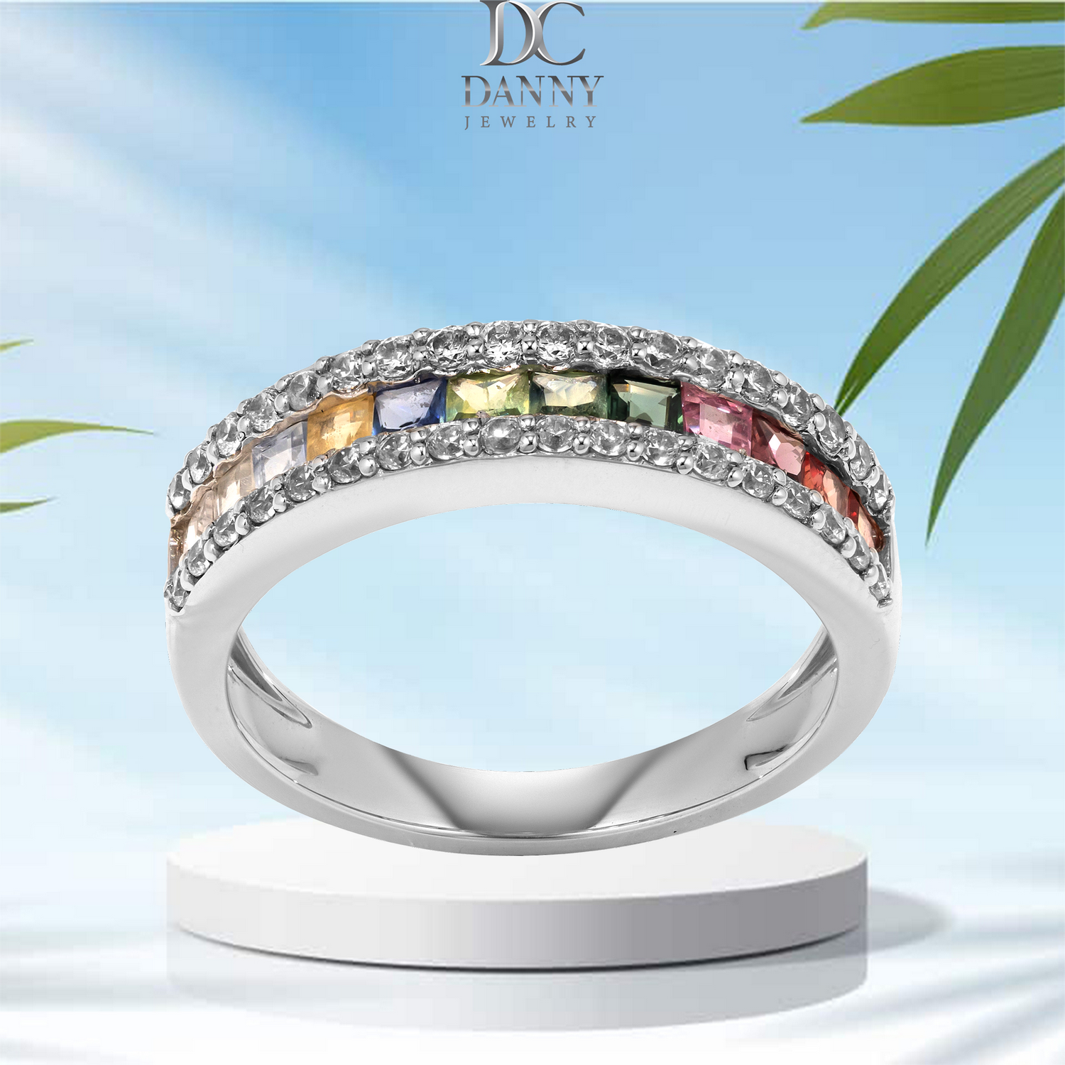 Nhẫn Sapphire lùa 0,60Cts - Cz - Bạc 925 - N0146