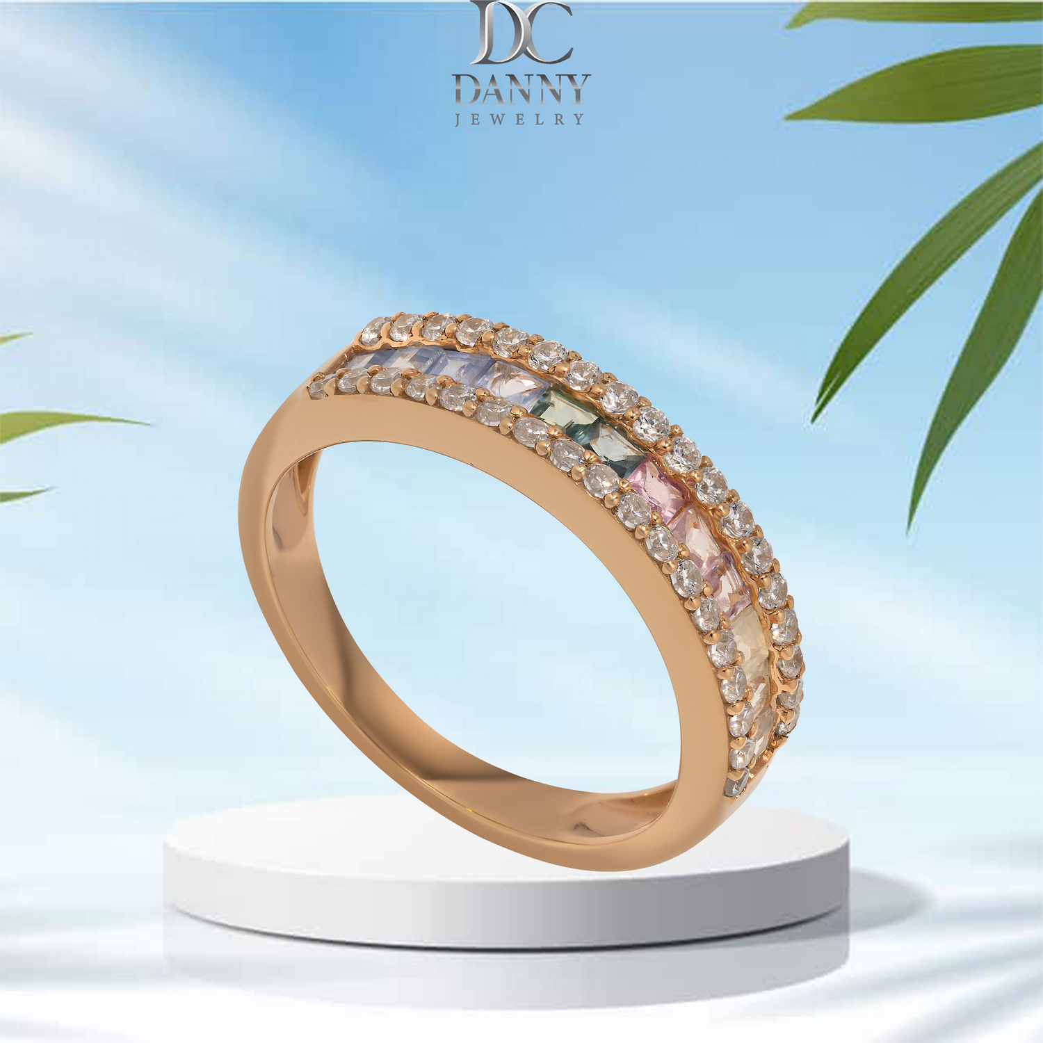 Nhẫn Sapphire lùa 0,60Cts - Cz - Bạc 925 - N0146