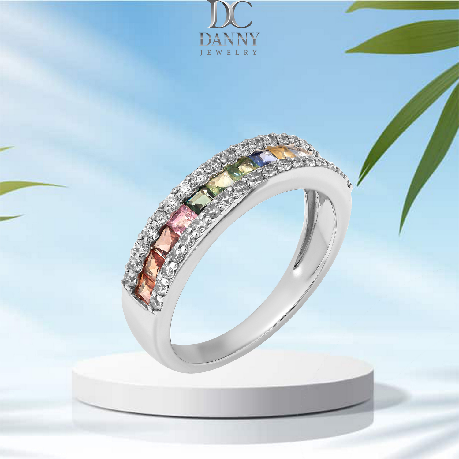 Nhẫn Sapphire lùa 0,60Cts - Cz - Bạc 925 - N0146