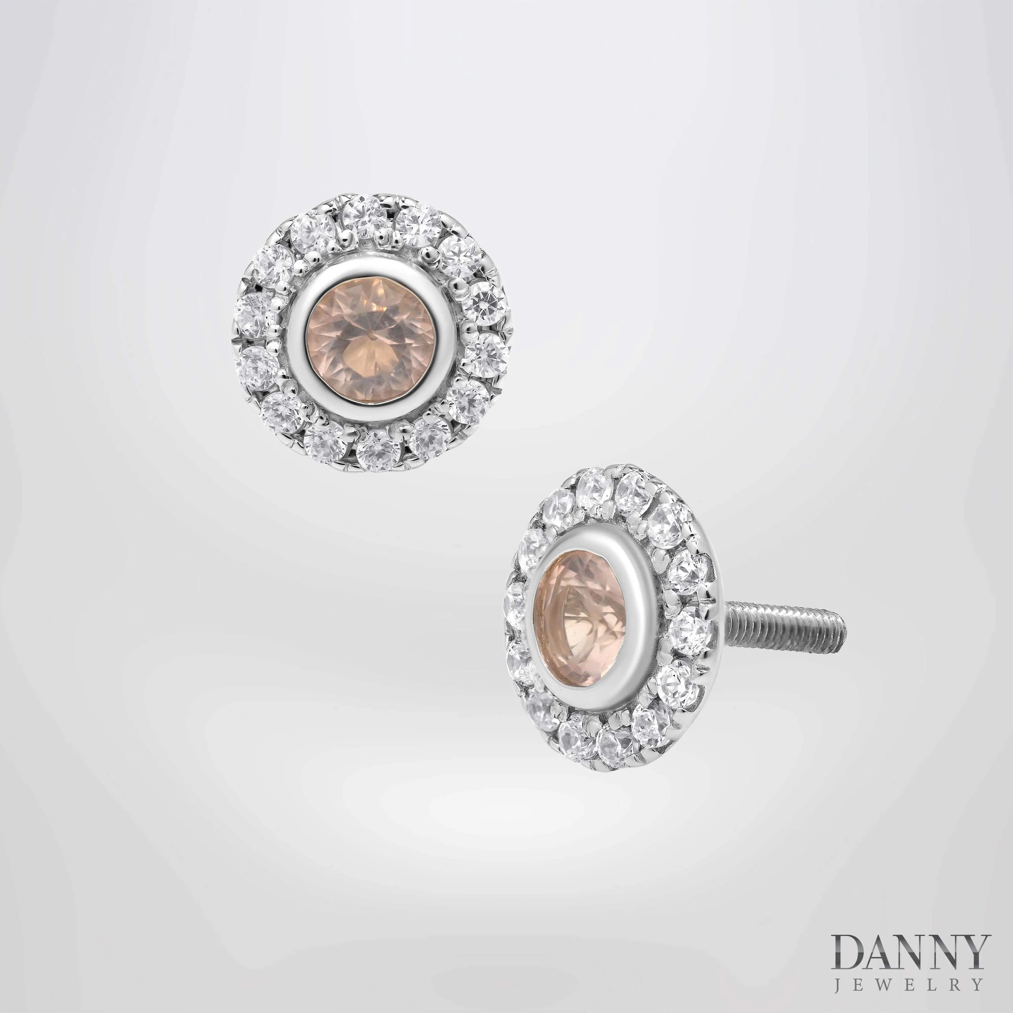 Phụ kiện đá Cz đính nhẫn - Bạc 925 xi Rhodium - PK049